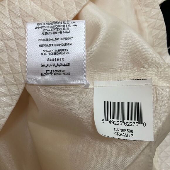 BCBGMaxazria strapless sweetheart quilted cream mini dress woman’s size 2 - Picture 10 of 11